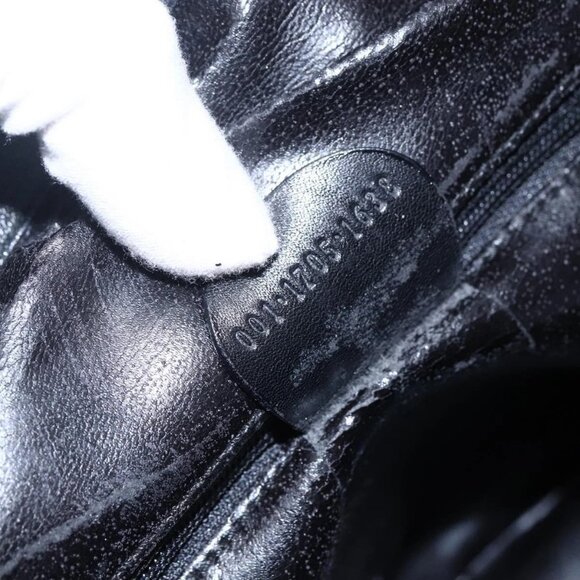 GUCCI Bamboo Shoulder Bag Leather 2way Black Gold - Picture 8 of 16